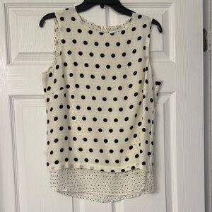 Rose & Olive Black Polka Dot Sleeveless Blouse